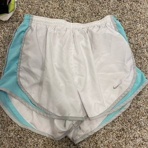 Blue and white Nike shorts